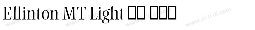 Ellinton MT Light 亮体字体转换